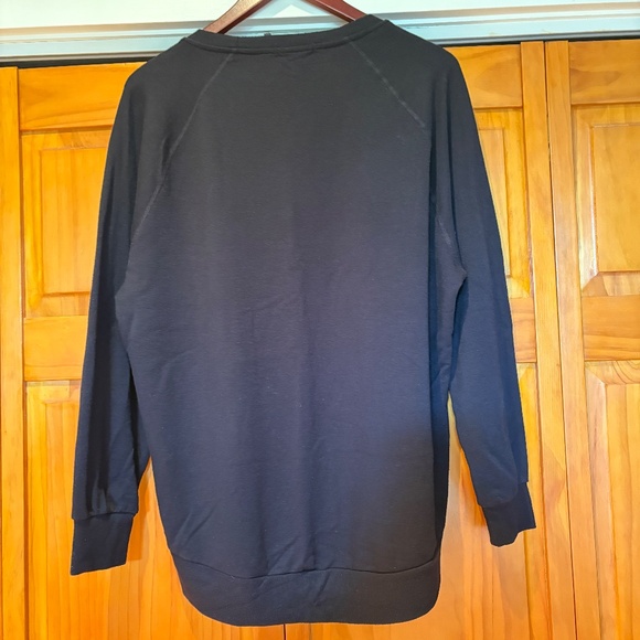 Beyond Yoga Cozy Fleece Saturday Oversized Sweatshirt Size Small Black USA Made - Picture 2 of 9